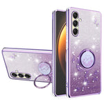 KADEM För Samsung Galaxy A18 5G / A18 4G / A17 5G / A17 4G Skal Ring Stativ TPU Blommor mobilskal Gradient Glitter