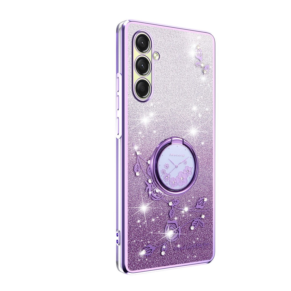 KADEM För Samsung Galaxy A18 5G / A18 4G / A17 5G / A17 4G Skal Ring Stativ TPU Blommor mobilskal Gradient Glitter