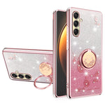 KADEM För Samsung Galaxy A18 5G / A18 4G / A17 5G / A17 4G Skal Ring Stativ TPU Blommor mobilskal Gradient Glitter