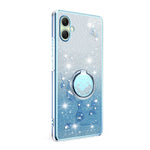 KADEM For Samsung Galaxy A08 5G / A08 4G / A07 4G Case Ring Kickstand TPU Flowers Phone Cover Gradient Glitter