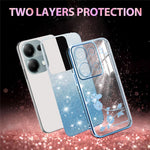 KADEM Phone Case For Xiaomi Redmi Note 13 Pro 4G / Note 14S 4G / Poco M6 Pro 4G , Flower TPU Flexible Gradient Cover