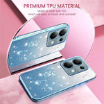 KADEM Phone Case For Xiaomi Redmi Note 13 Pro 4G / Note 14S 4G / Poco M6 Pro 4G , Flower TPU Flexible Gradient Cover