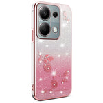 KADEM Phone Case For Xiaomi Redmi Note 13 Pro 4G / Note 14S 4G / Poco M6 Pro 4G , Flower TPU Flexible Gradient Cover