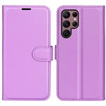 Samsung Galaxy S23 Ultra-mobilcover i PU-læder med litchitekstur, fuld beskyttelse, flipdesign, stativ og tegnebogsfunktion