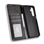 For Samsung Galaxy M36 5G Leather Case Wallet Stand Retro Texture Phone Cover