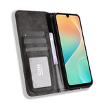 For Samsung Galaxy M36 5G Leather Case Wallet Stand Retro Texture Phone Cover
