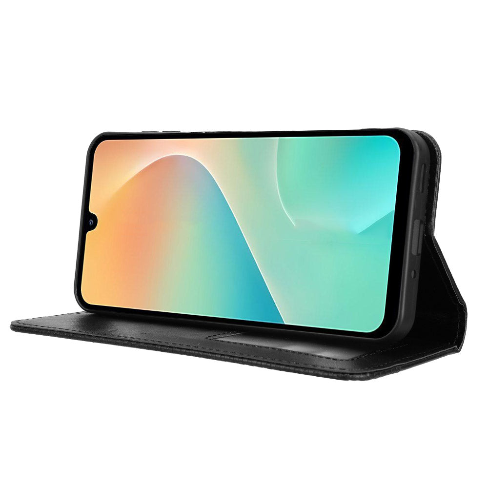 For Samsung Galaxy M36 5G Leather Case Wallet Stand Retro Texture Phone Cover