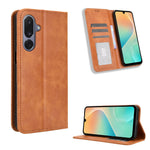 For Samsung Galaxy M36 5G Leather Case Wallet Stand Retro Texture Phone Cover