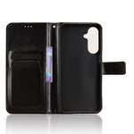 For Samsung Galaxy M36 5G PU Leather Case with Strap Crazy Horse Texture Phone Wallet Cover