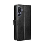 For Samsung Galaxy M36 5G PU Leather Case with Strap Crazy Horse Texture Phone Wallet Cover