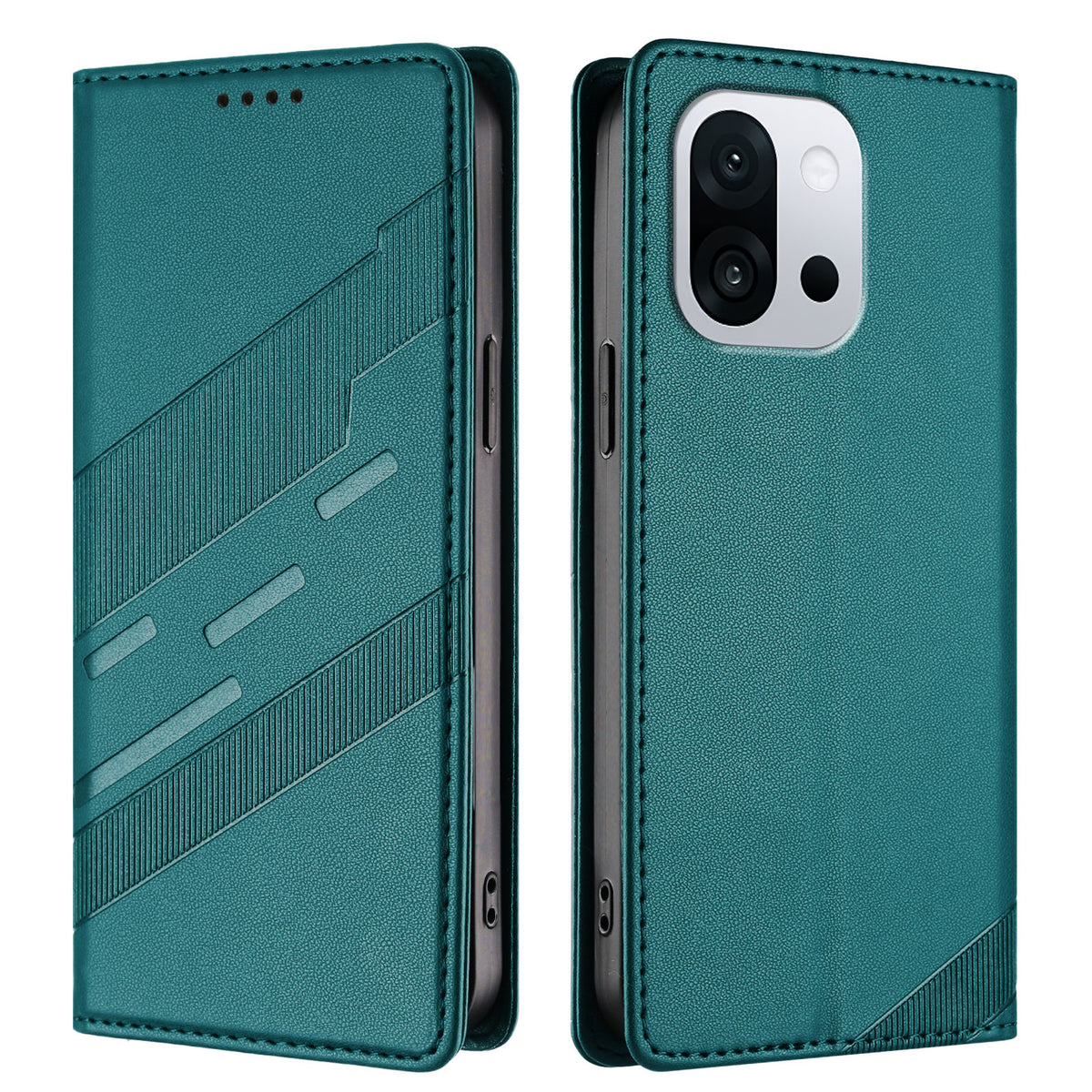 OnePlus 13T 5G mobilskal Punk Style Präglat Plånboksfodral Läderfodral