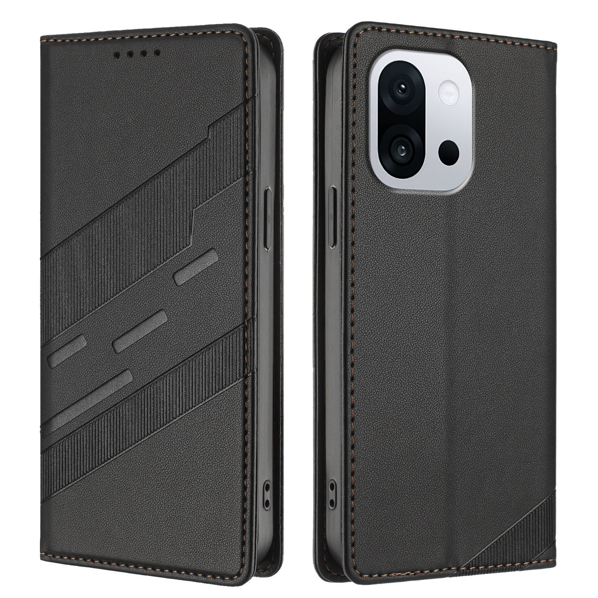 OnePlus 13T 5G mobilskal Punk Style Präglat Plånboksfodral Läderfodral