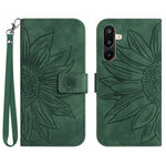 Til Samsung Galaxy M36 5G Etui Solsikkeaftryk Læderpung Telefoncover med Håndrem