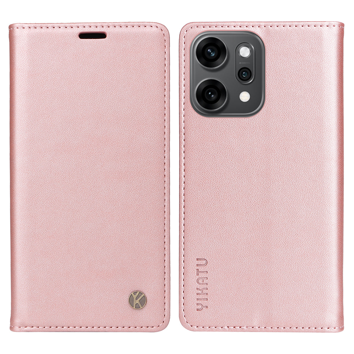 YIKATU För Oppo Reno14 Pro 5G (Kina) / Oppo Reno14 Pro 5G (Global) mobilskal Magnetisk Stängning PU Läder Mobilskal