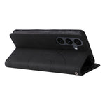 For Samsung Galaxy S25 FE Leather Phone Case Stand Wallet with Bi-colour Splicing Design