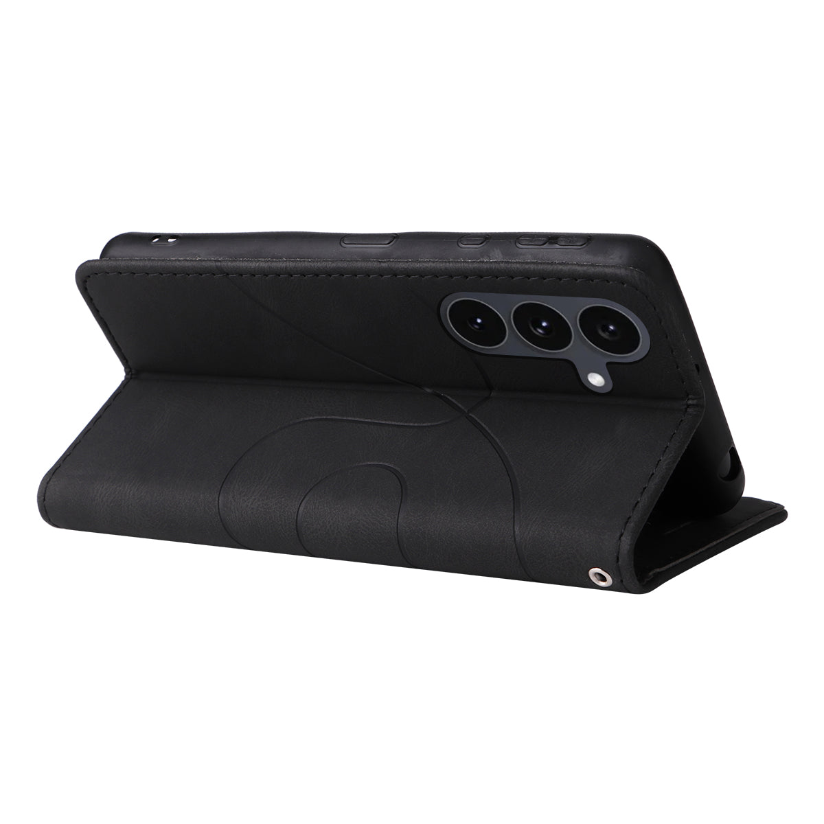 For Samsung Galaxy S25 FE Leather Phone Case Stand Wallet with Bi-colour Splicing Design