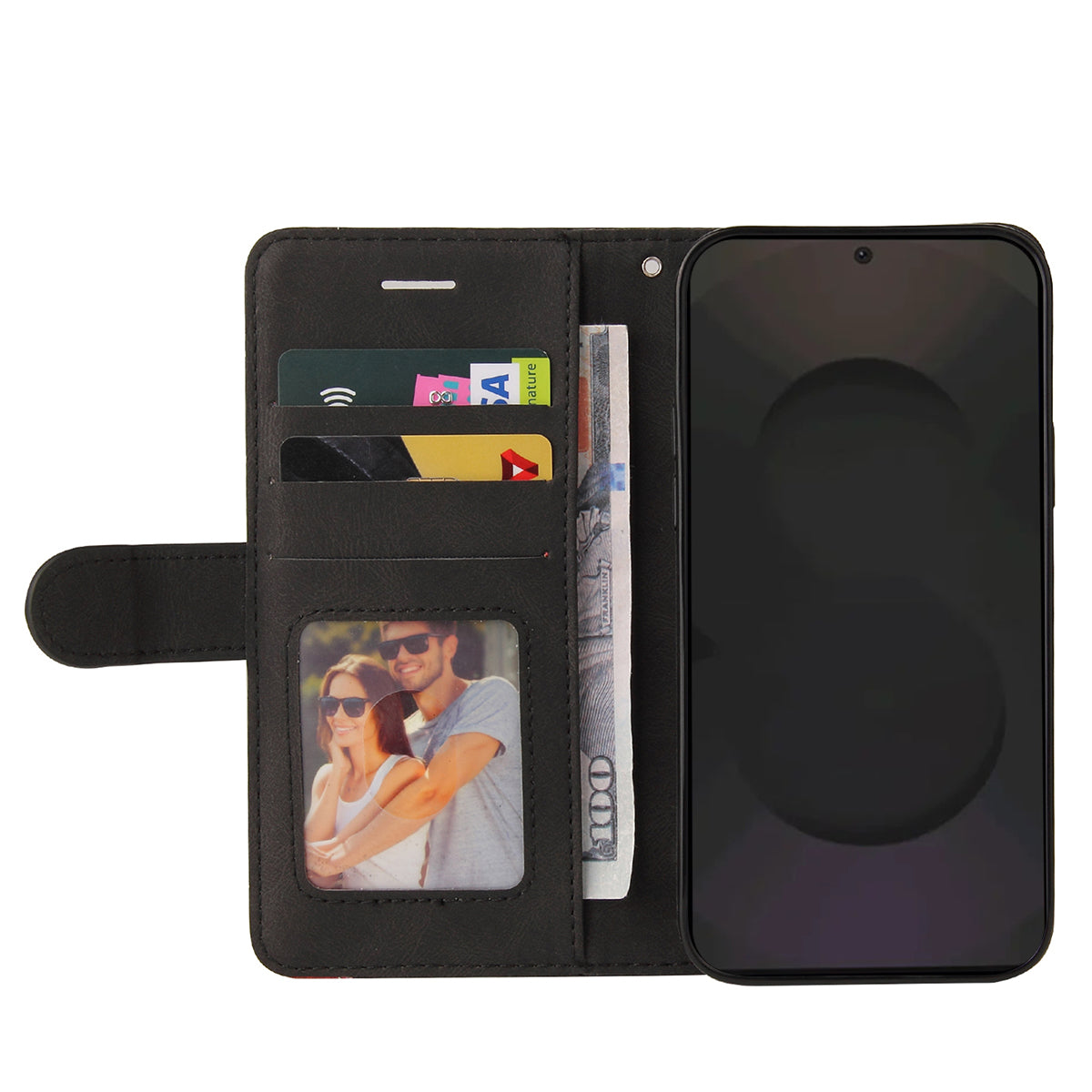 For Samsung Galaxy S25 FE Leather Phone Case Stand Wallet with Bi-colour Splicing Design