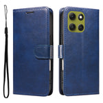 For Motorola Moto G86 5G / G86 Power 5G Leather Wallet Case with Strap Solid Color Phone Stand Cover