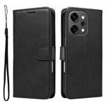 For Oppo Reno14 Pro 5G (China) / Oppo Reno14 Pro 5G (Global) Leather Wallet Case with Strap Solid Color Phone Stand Cover