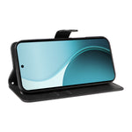 For Oppo Reno14 Pro 5G (China) / Oppo Reno14 Pro 5G (Global) Leather Wallet Case with Strap Solid Color Phone Stand Cover