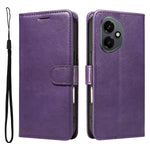 For Oppo Reno14 Pro 5G (China) / Oppo Reno14 Pro 5G (Global) Leather Wallet Case with Strap Solid Color Phone Stand Cover