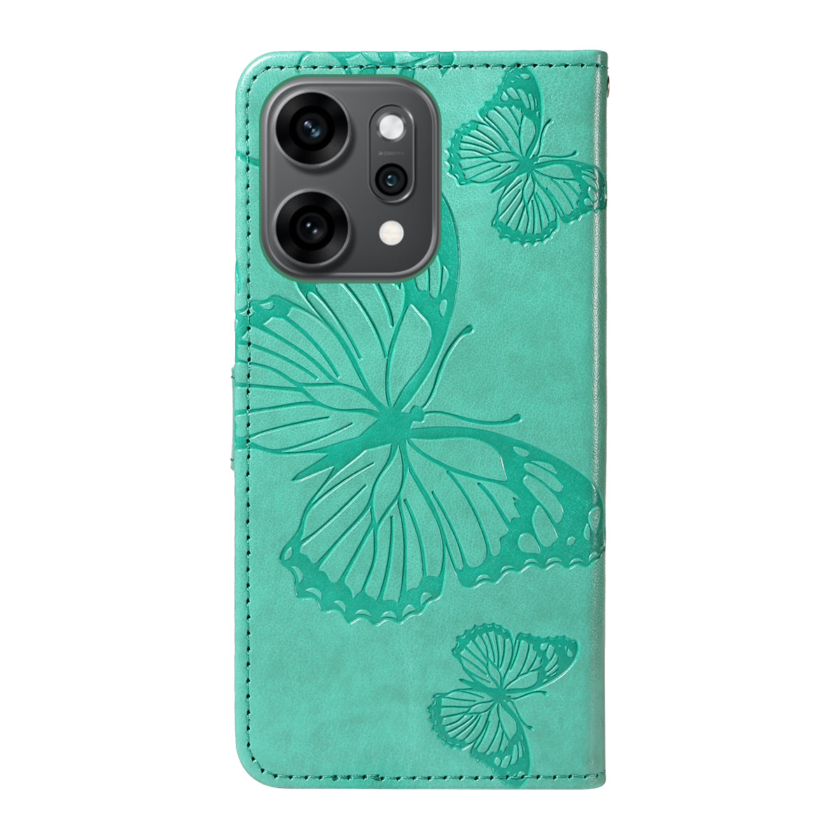 For Oppo Reno14 Pro 5G (China) / Oppo Reno14 Pro 5G (Global) Wallet Case Floral Butterfly Imprinted Leather Phone Cover Stand