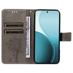 For Oppo Reno14 Pro 5G (China) / Oppo Reno14 Pro 5G (Global) Phone Case with Stand Cat Tree Pattern Leather Wallet Mobile Cover