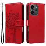For Oppo Reno14 Pro 5G (China) / Oppo Reno14 Pro 5G (Global) Phone Case with Stand Cat Tree Pattern Leather Wallet Mobile Cover