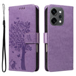 For Oppo Reno14 Pro 5G (China) / Oppo Reno14 Pro 5G (Global) Phone Case with Stand Cat Tree Pattern Leather Wallet Mobile Cover