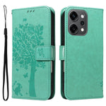 For Oppo Reno14 Pro 5G (China) / Oppo Reno14 Pro 5G (Global) Phone Case with Stand Cat Tree Pattern Leather Wallet Mobile Cover