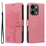 For Oppo Reno14 Pro 5G (China) / Oppo Reno14 Pro 5G (Global) Phone Case with Stand Cat Tree Pattern Leather Wallet Mobile Cover