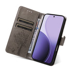 For Oppo Reno14 5G (China) / Oppo Reno14 F 5G / Oppo Reno14 5G (Global) Phone Case with Stand Cat Tree Pattern Leather Wallet Mobile Cover