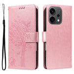 For Oppo Reno14 5G (China) / Oppo Reno14 F 5G / Oppo Reno14 5G (Global) Phone Case with Stand Cat Tree Pattern Leather Wallet Mobile Cover
