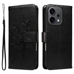 For Oppo Reno14 5G (China) / Oppo Reno14 F 5G / Oppo Reno14 5G (Global) Phone Case with Stand Cat Tree Pattern Leather Wallet Mobile Cover
