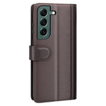For Samsung Galaxy S23+ Case Genuine Split Leather Phone Cover with Wallet Stand