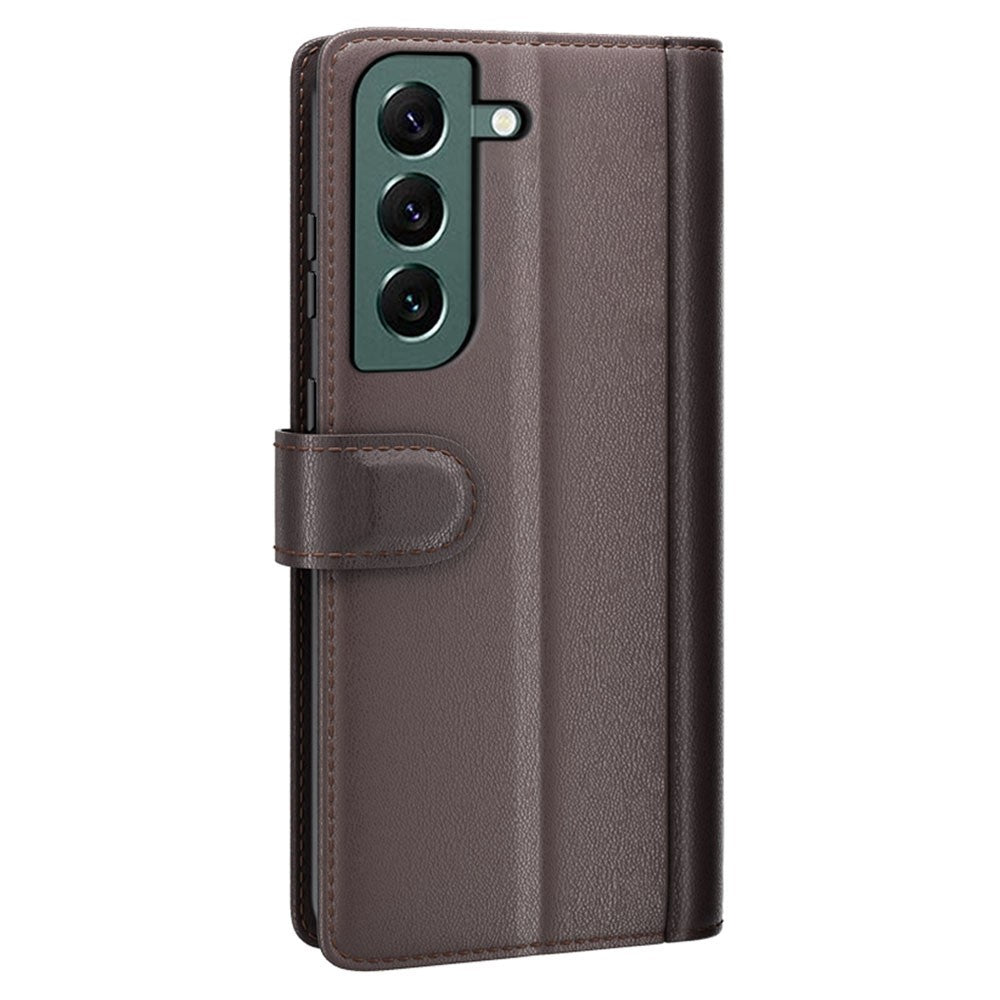 For Samsung Galaxy S23+ Case Genuine Split Leather Phone Cover with Wallet Stand