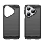 WANLONFENG För Huawei Pura 80 Skal med Skärmfilm LS-serien Stort Linshål Borstad Textur TPU mobilskal