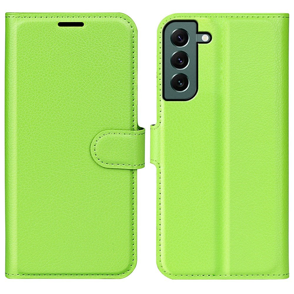 For Samsung Galaxy S23+ Full Protection Case Flip Stand Wallet Anti-scratch Litchi Texture PU Leather Phone Cover