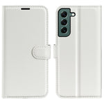Samsung Galaxy S23+ Fullt Skyddande Fodral Flip Stativ Plånbok Reptålig Litchi Textur PU Läder mobilskal