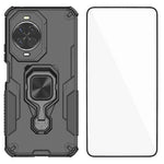 WANLONFENG For Huawei nova 14 5G Phone Case  PC TPU Back Cover Kickstand with Tempered Glass