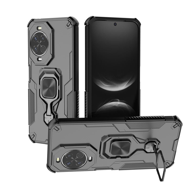 WANLONFENG För Huawei Nova 14 5G mobilskal PC TPU Baksida Stativ med Härdat Glas