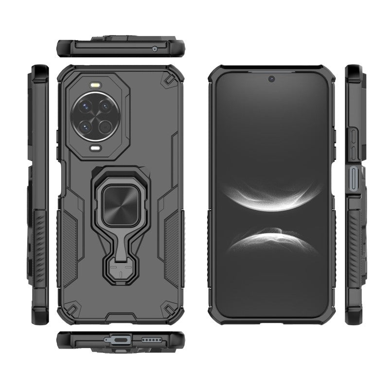 WANLONFENG For Huawei nova 14 5G Phone Case  PC TPU Back Cover Kickstand with Tempered Glass
