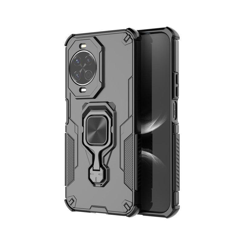 WANLONFENG For Huawei nova 14 5G Phone Case  PC TPU Back Cover Kickstand with Tempered Glass