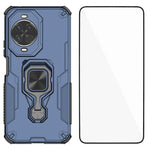 WANLONFENG For Huawei nova 14 5G Phone Case  PC TPU Back Cover Kickstand with Tempered Glass