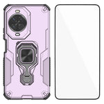 WANLONFENG For Huawei nova 14 5G Phone Case  PC TPU Back Cover Kickstand with Tempered Glass
