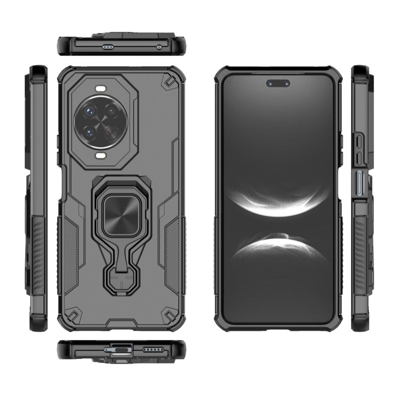 WANLONFENG For Huawei nova 14 Pro 5G Phone Case  PC TPU Back Cover Kickstand with Tempered Glass