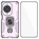 WANLONFENG For Huawei nova 14 Pro 5G Phone Case  PC TPU Back Cover Kickstand with Tempered Glass