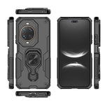 WANLONFENG-mobilcover til Huawei Nova 14 Ultra 5G, PC-TPU-bagcover, støttefod og hærdet glas