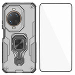 WANLONFENG-mobilcover til Huawei Nova 14 Ultra 5G, PC-TPU-bagcover, støttefod og hærdet glas