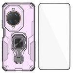 WANLONFENG-mobilcover til Huawei Nova 14 Ultra 5G, PC-TPU-bagcover, støttefod og hærdet glas